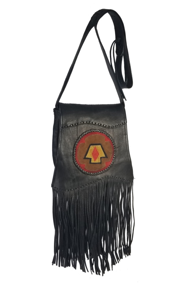 (image for) Fringe Leather Medicine Shoulder Cross Body Bag